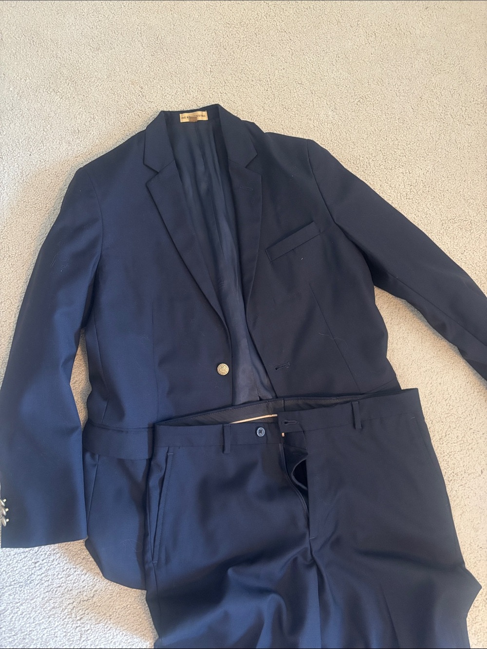 Class Club Men's Navy Two-Piece Suit Jacket & Trousers
